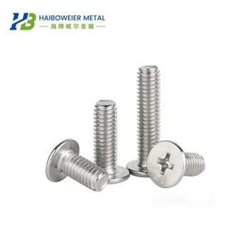 Pernos cruzados de cabeza plana de titanio